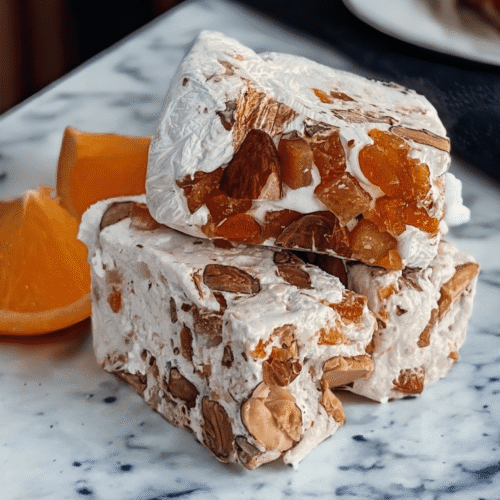 Nougat blanc la coupe à l'orange confite