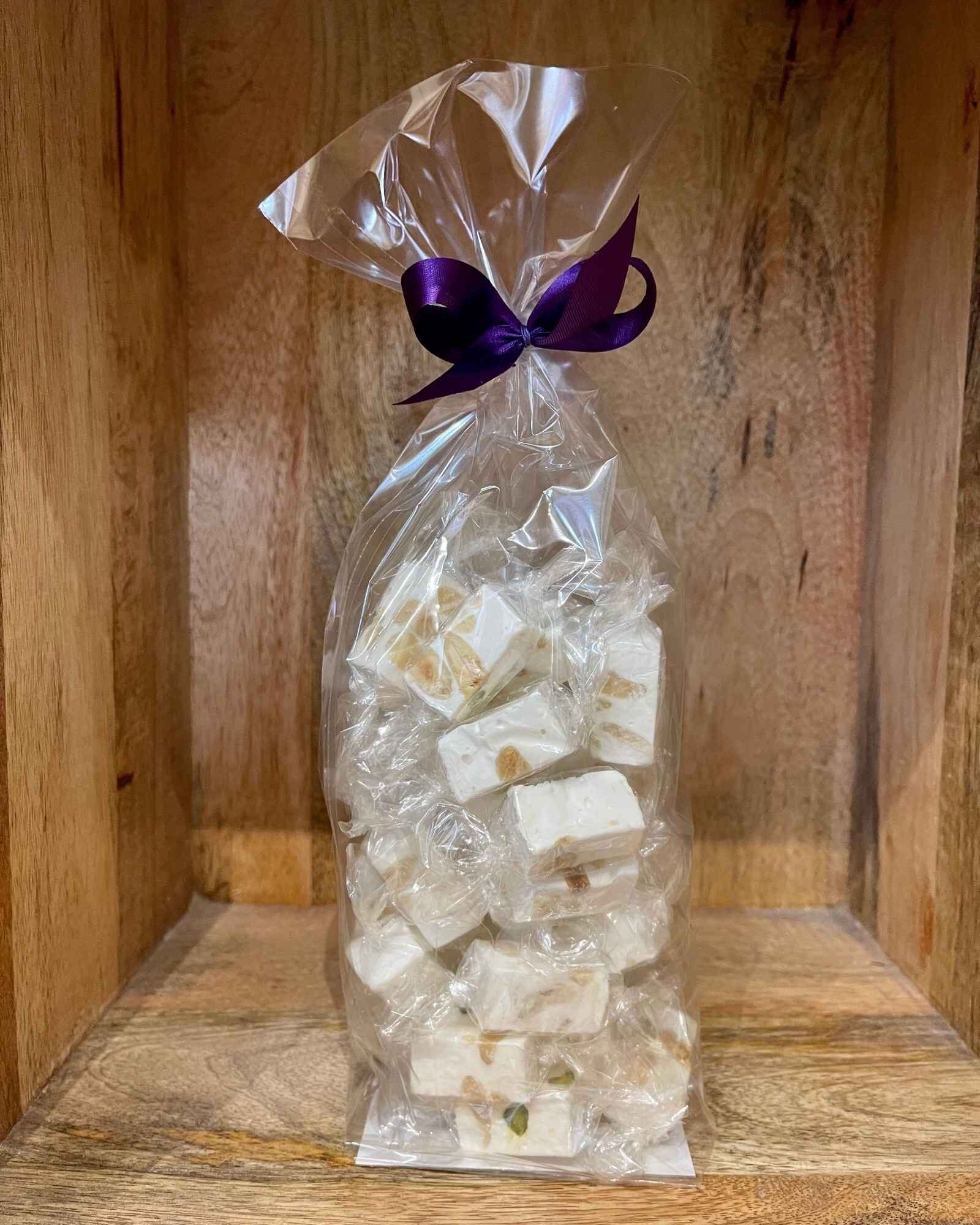 bouchées de nougat blanc tendre